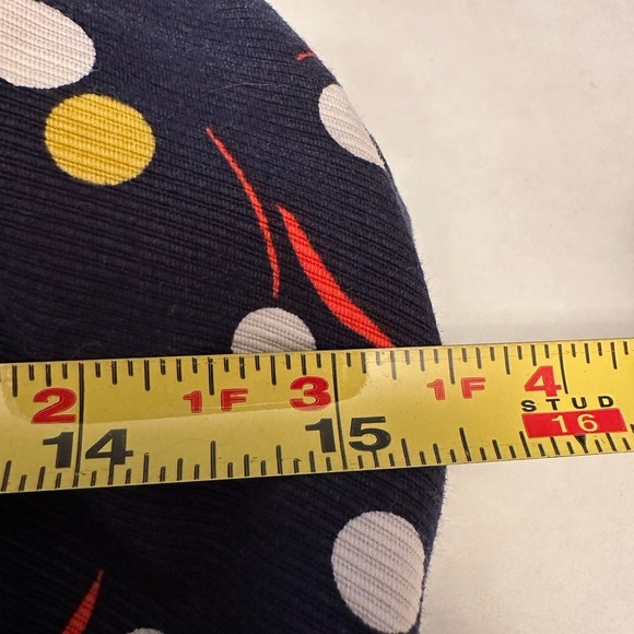 Boden Navy Polka Dot V-neck Peplum Sleeveless Top Size 2 Zip Back Lined - Picture 9 of 10